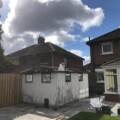 roof removed on shed